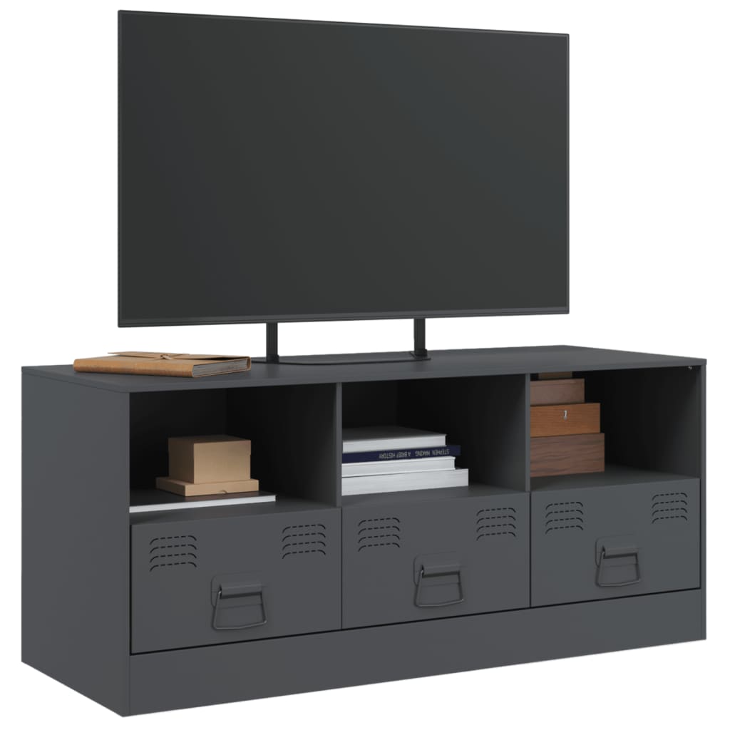 TV-Schrank Anthrazit 99x39x44 cm Stahl