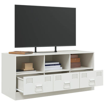 TV-Schrank Weiß 99x39x44 cm Stahl