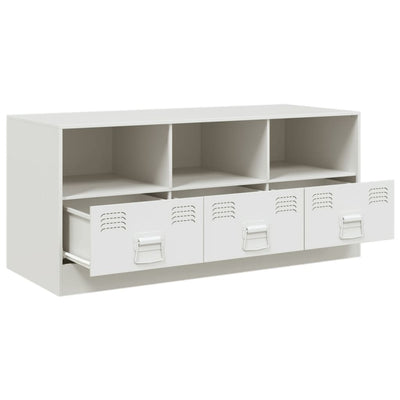 TV-Schrank Weiß 99x39x44 cm Stahl