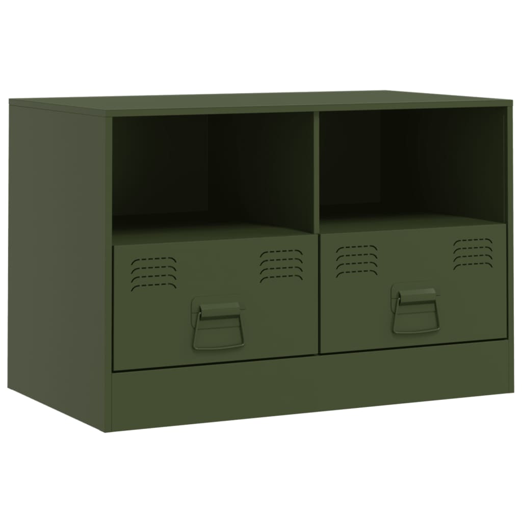 TV-Schrank Olivgrün 67x39x44 cm Stahl