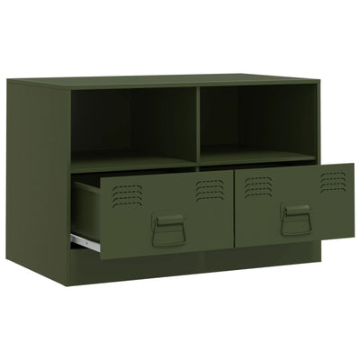 TV-Schrank Olivgrün 67x39x44 cm Stahl