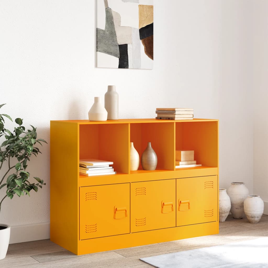 Sideboard Senfgelb 99x39x73 cm Stahl