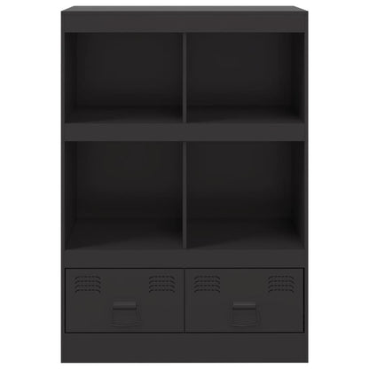 Highboard Schwarz 67x39x95 cm Stahl