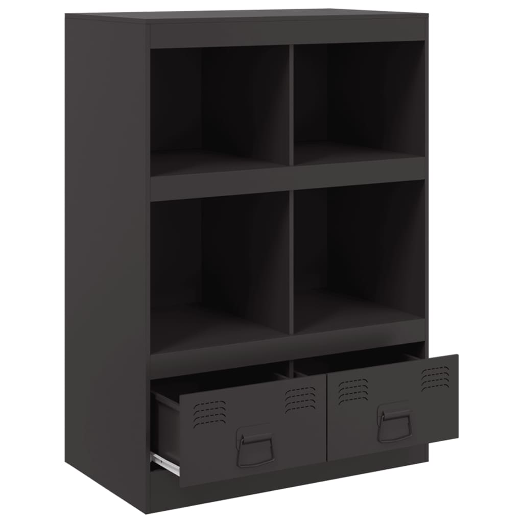 Highboard Schwarz 67x39x95 cm Stahl