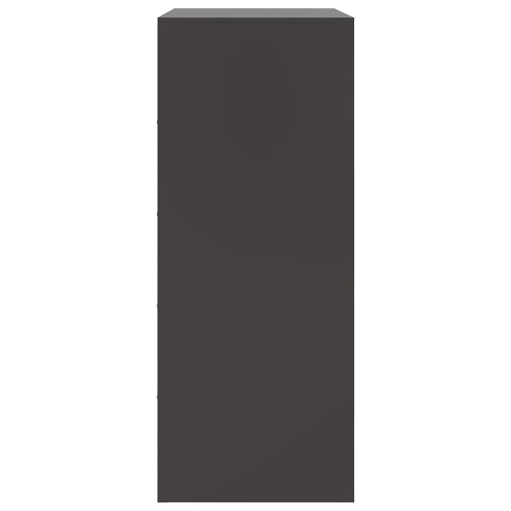 Highboard Schwarz 67x39x95 cm Stahl