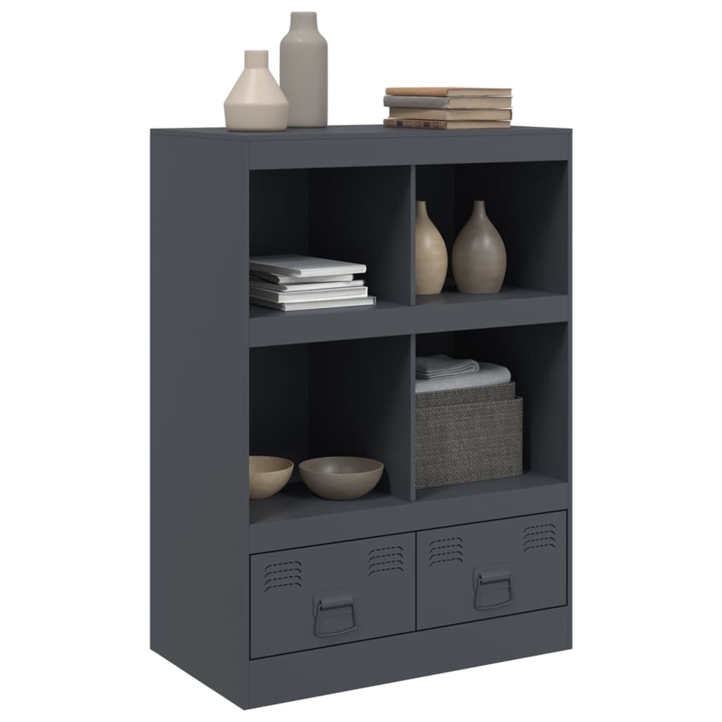 Highboard Anthrazit 67x39x95 cm Stahl