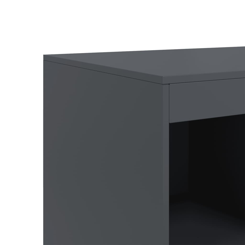 Highboard Anthrazit 67x39x95 cm Stahl