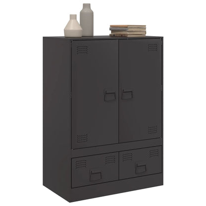 Highboard Schwarz 67x39x95 cm Stahl