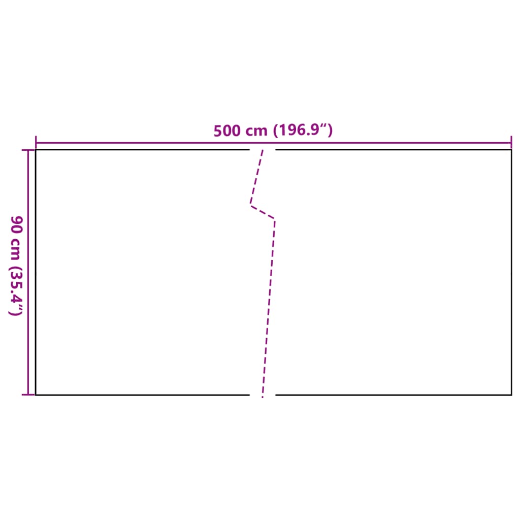 Balkon-Sichtschutz Anthrazit 500x90 cm Poly Rattan