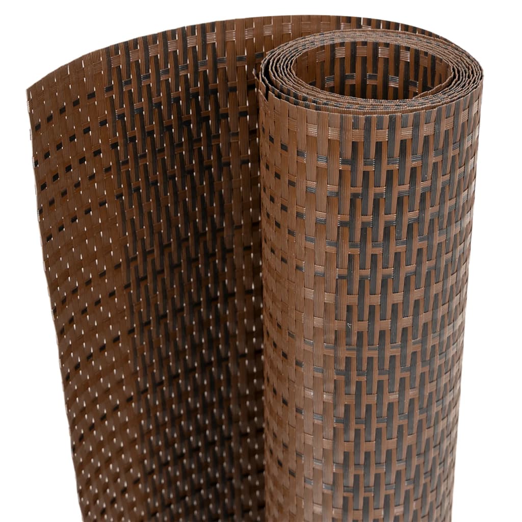 Balkon-Sichtschutz Braun und Schwarz 300x80 cm Poly Rattan