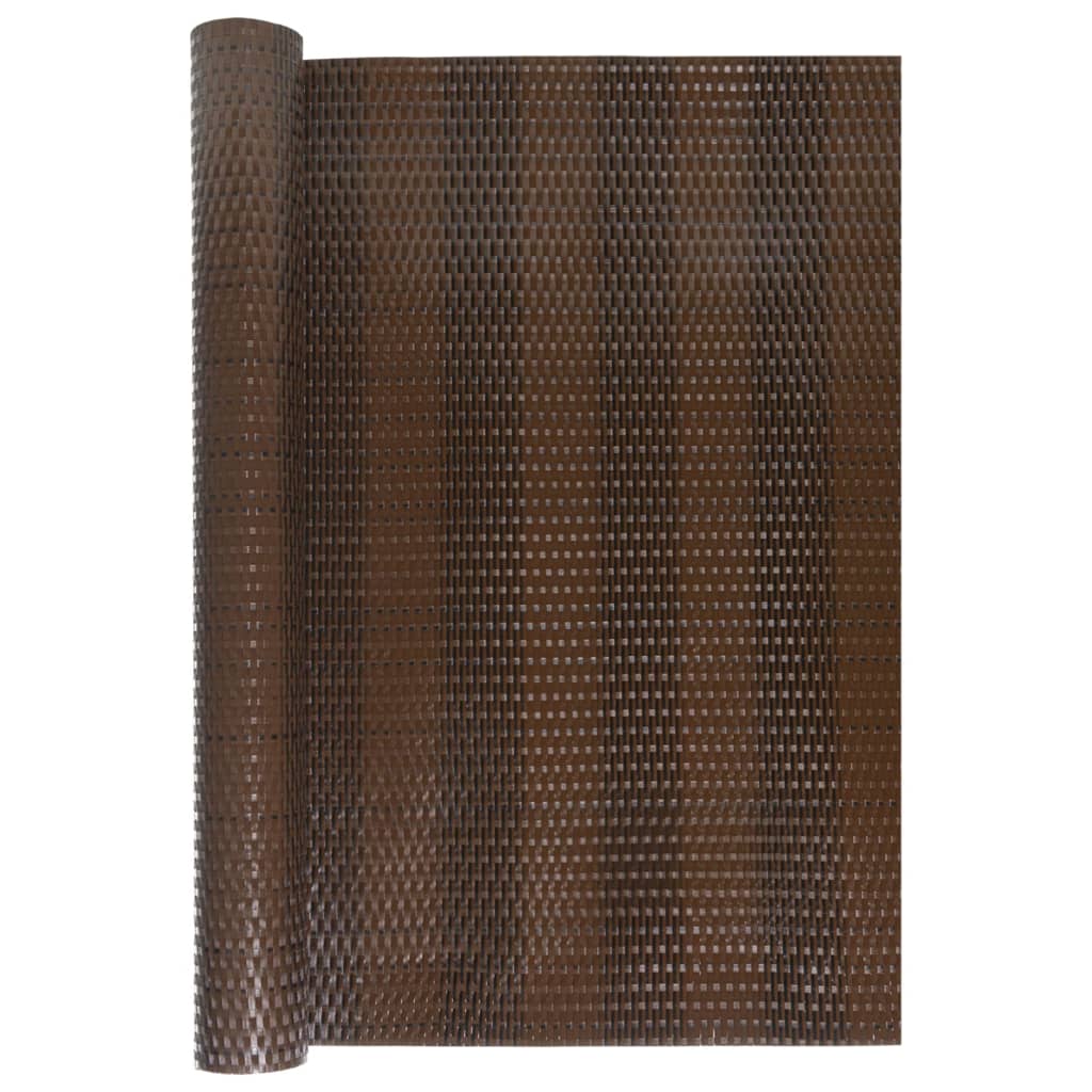 Balkon-Sichtschutz Braun und Schwarz 300x80 cm Poly Rattan