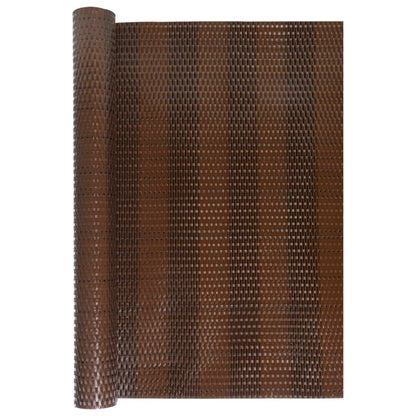 Balkon-Sichtschutz Braun und Schwarz 300x90 cm Poly Rattan