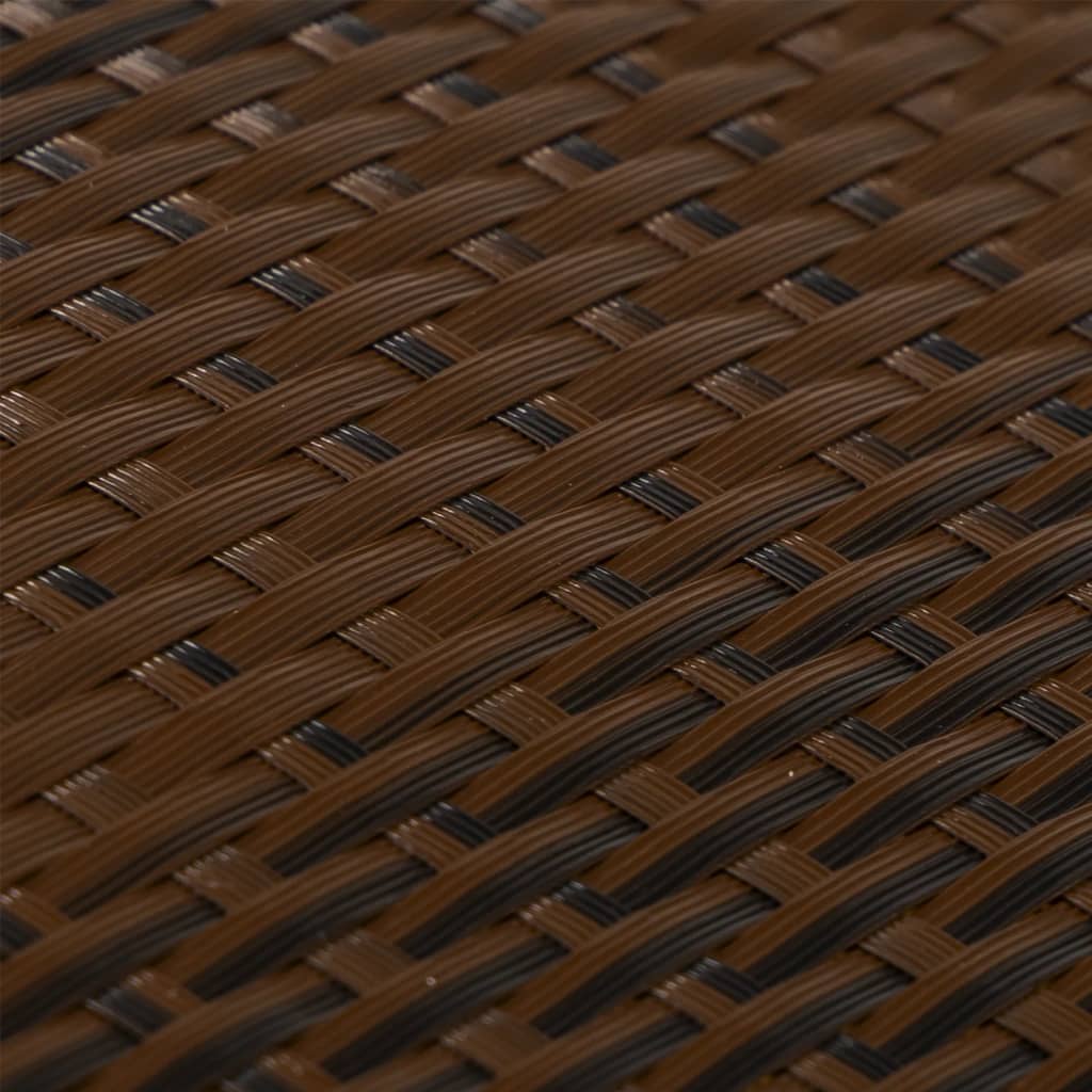 Balkon-Sichtschutz Braun und Schwarz 300x90 cm Poly Rattan