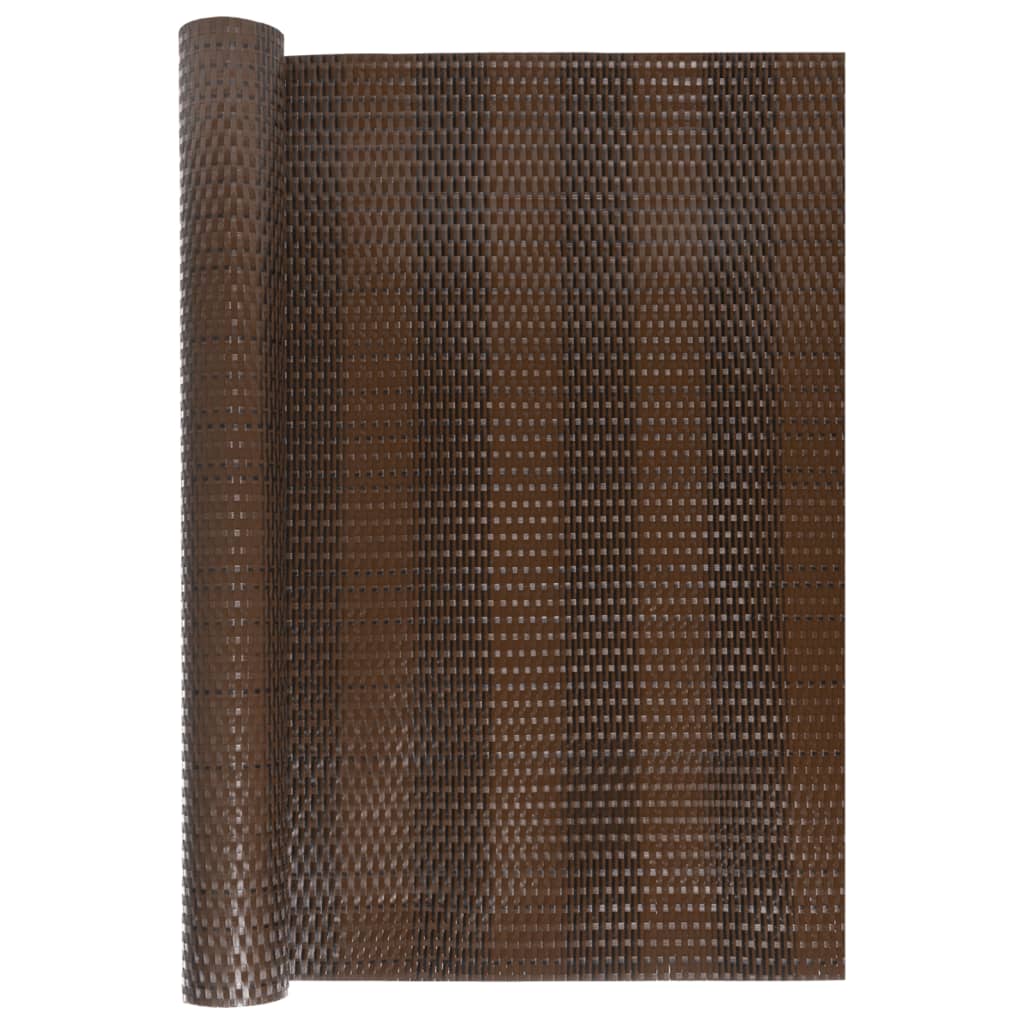 Balkon-Sichtschutz Braun und Schwarz 300x100 cm Poly Rattan