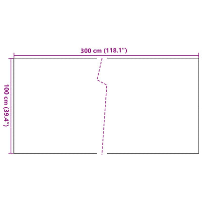 Balkon-Sichtschutz Braun und Schwarz 300x100 cm Poly Rattan