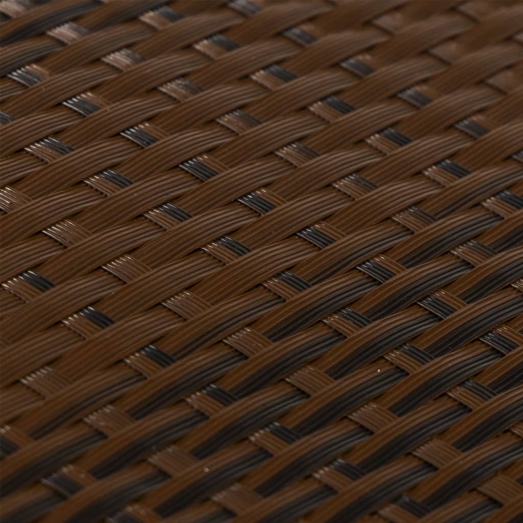 Balkon-Sichtschutz Braun und Schwarz 400x90 cm Poly Rattan