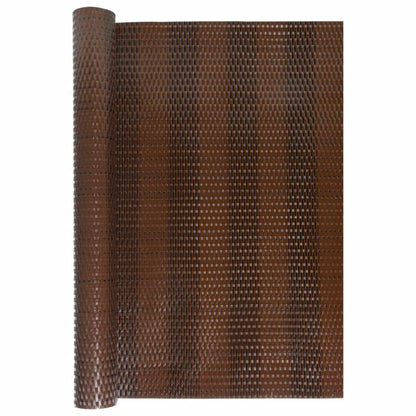 Balkon-Sichtschutz Braun und Schwarz 500x80 cm Poly Rattan