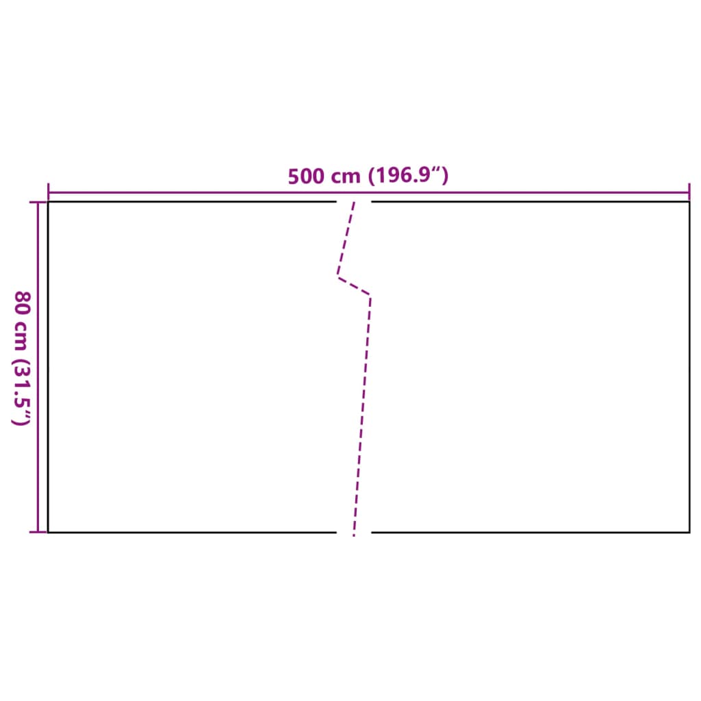 Balkon-Sichtschutz Braun und Schwarz 500x80 cm Poly Rattan