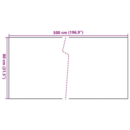 Balkon-Sichtschutz Braun und Schwarz 500x80 cm Poly Rattan