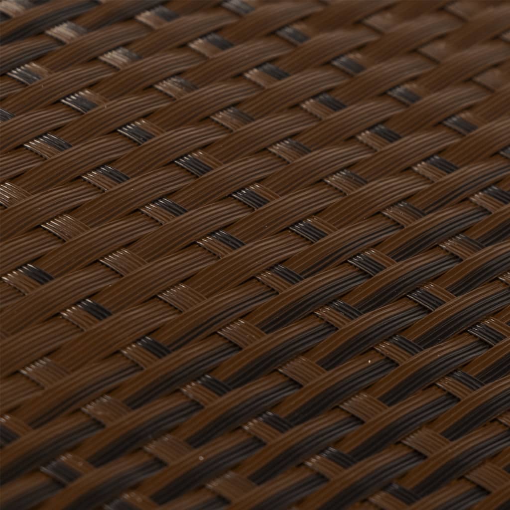 Balkon-Sichtschutz Braun und Schwarz 500x100 cm Poly Rattan