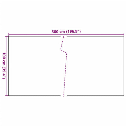 Balkon-Sichtschutz Braun und Schwarz 500x100 cm Poly Rattan