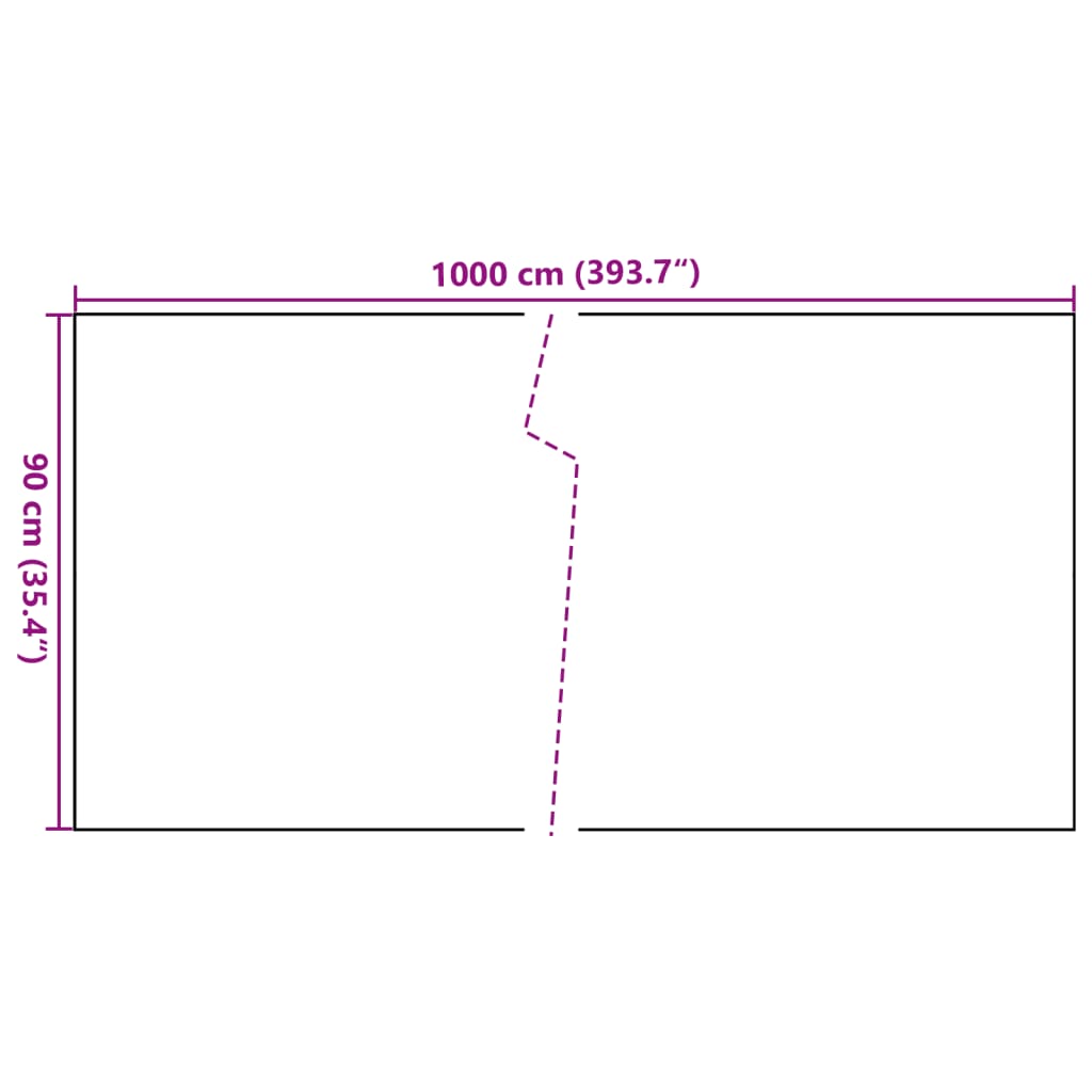 Balkon-Sichtschutz Braun und Schwarz 1000x90 cm Poly Rattan