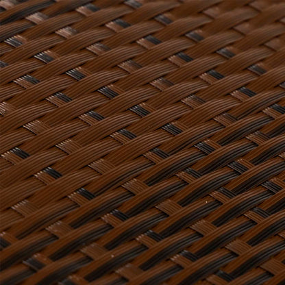 Balkon-Sichtschutz Braun und Schwarz 1000x100 cm Poly Rattan