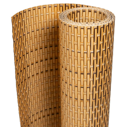 Balkon-Sichtschutz Hellbraun 300x80 cm Poly Rattan