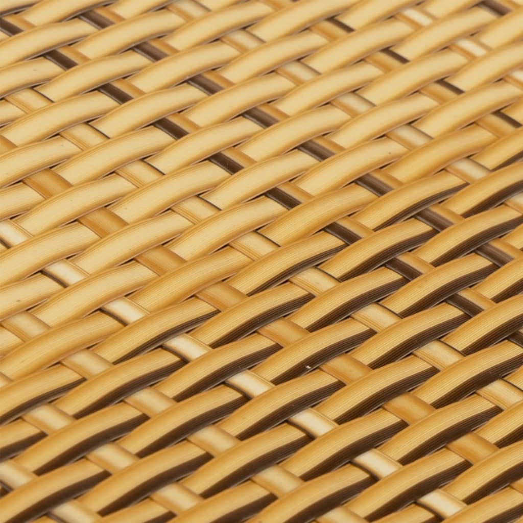 Balkon-Sichtschutz Hellbraun 400x80 cm Poly Rattan