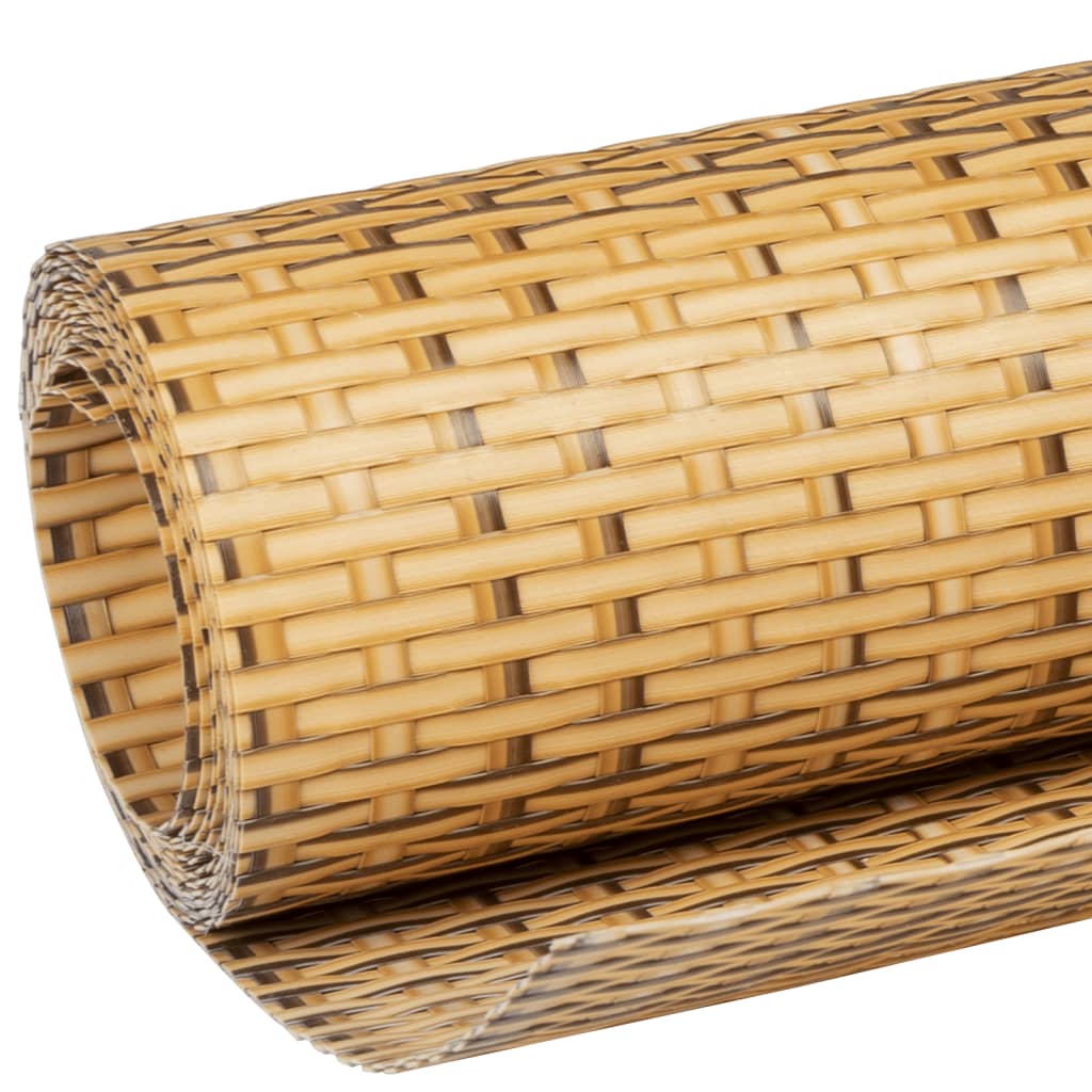 Balkon-Sichtschutz Hellbraun 400x80 cm Poly Rattan