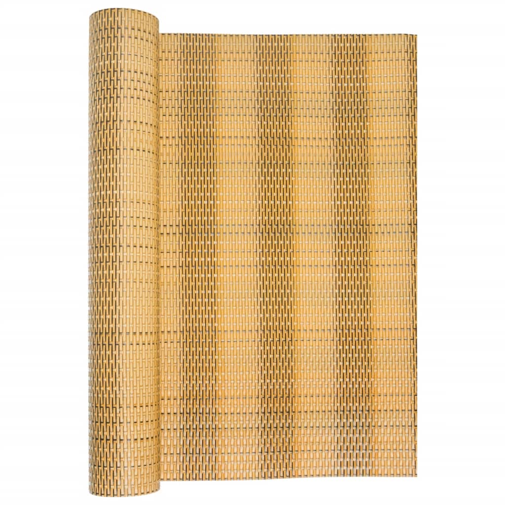 Balkon-Sichtschutz Hellbraun 400x90 cm Poly Rattan