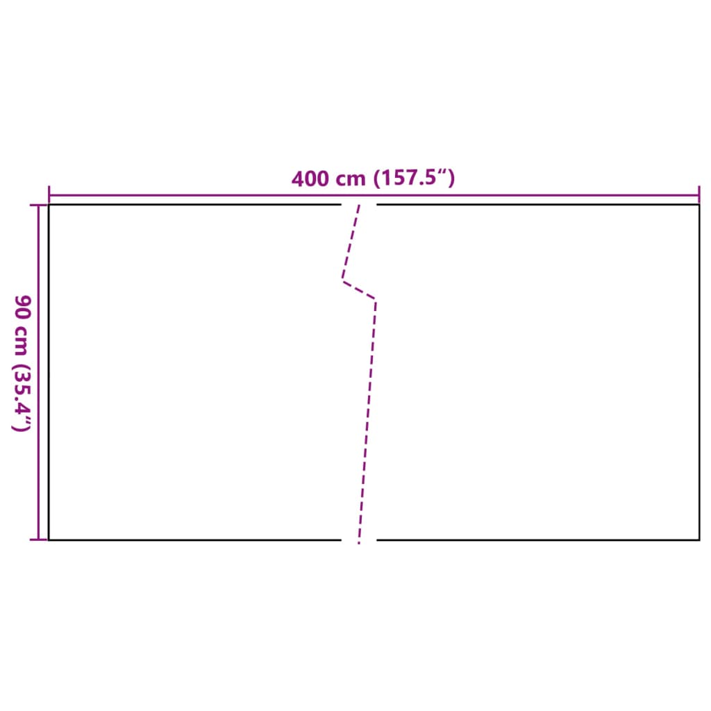 Balkon-Sichtschutz Hellbraun 400x90 cm Poly Rattan