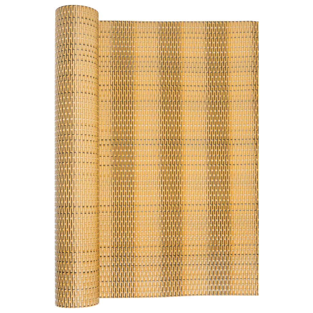 Balkon-Sichtschutz Hellbraun 500x80 cm Poly Rattan