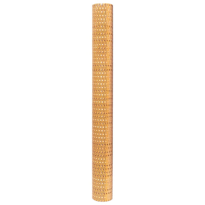 Balkon-Sichtschutz Hellbraun 500x90 cm Poly Rattan