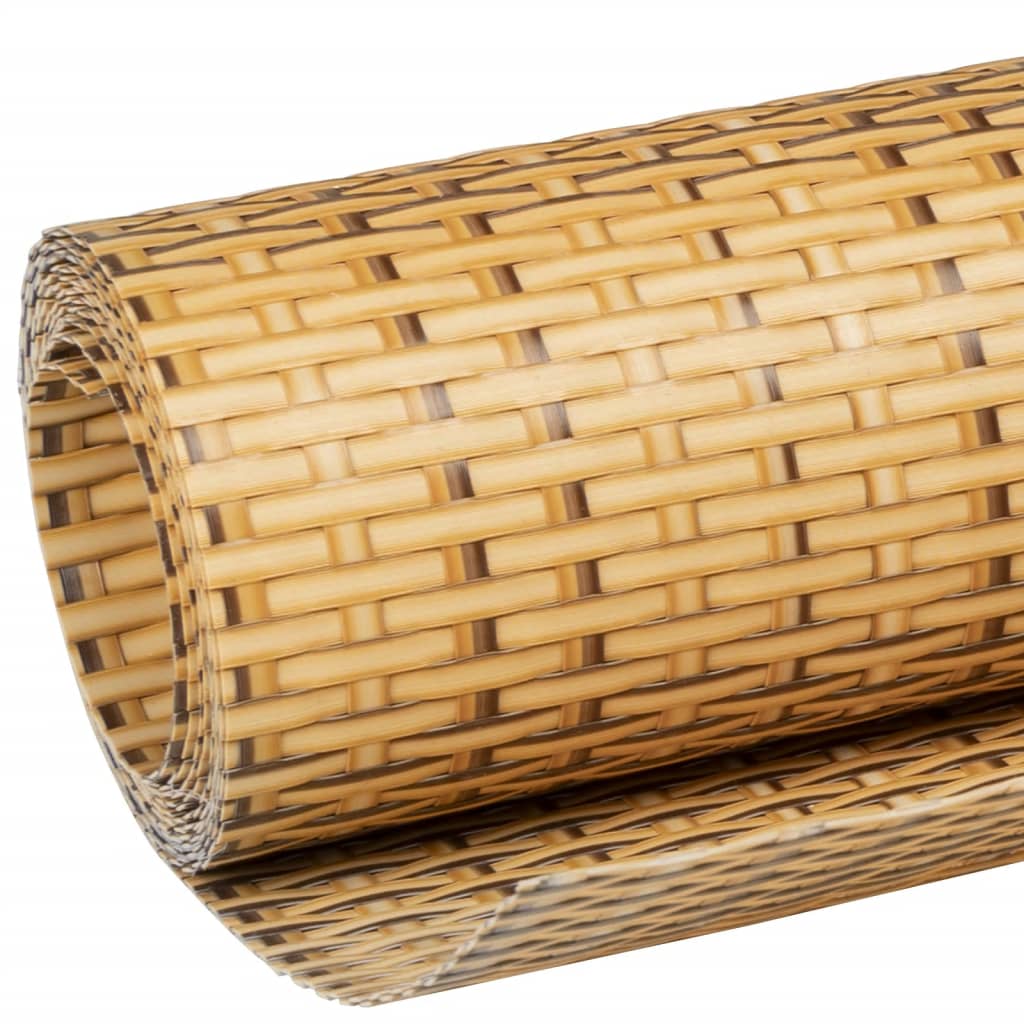 Balkon-Sichtschutz Hellbraun 500x90 cm Poly Rattan