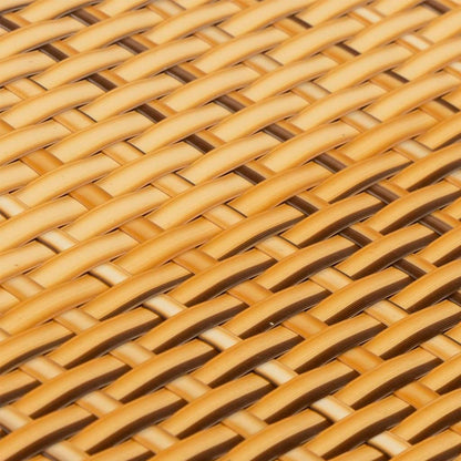 Balkon-Sichtschutz Hellbraun 500x100 cm Poly Rattan