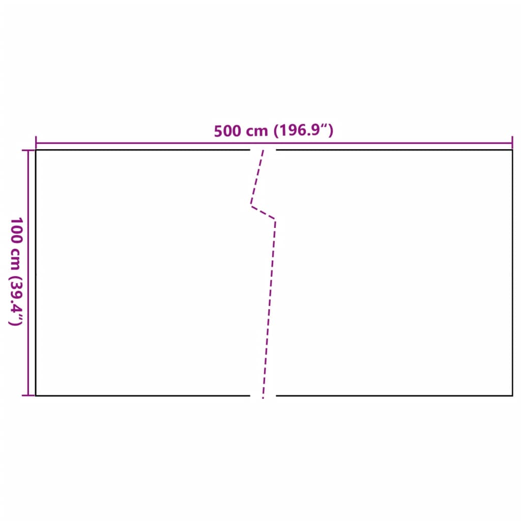 Balkon-Sichtschutz Hellbraun 500x100 cm Poly Rattan