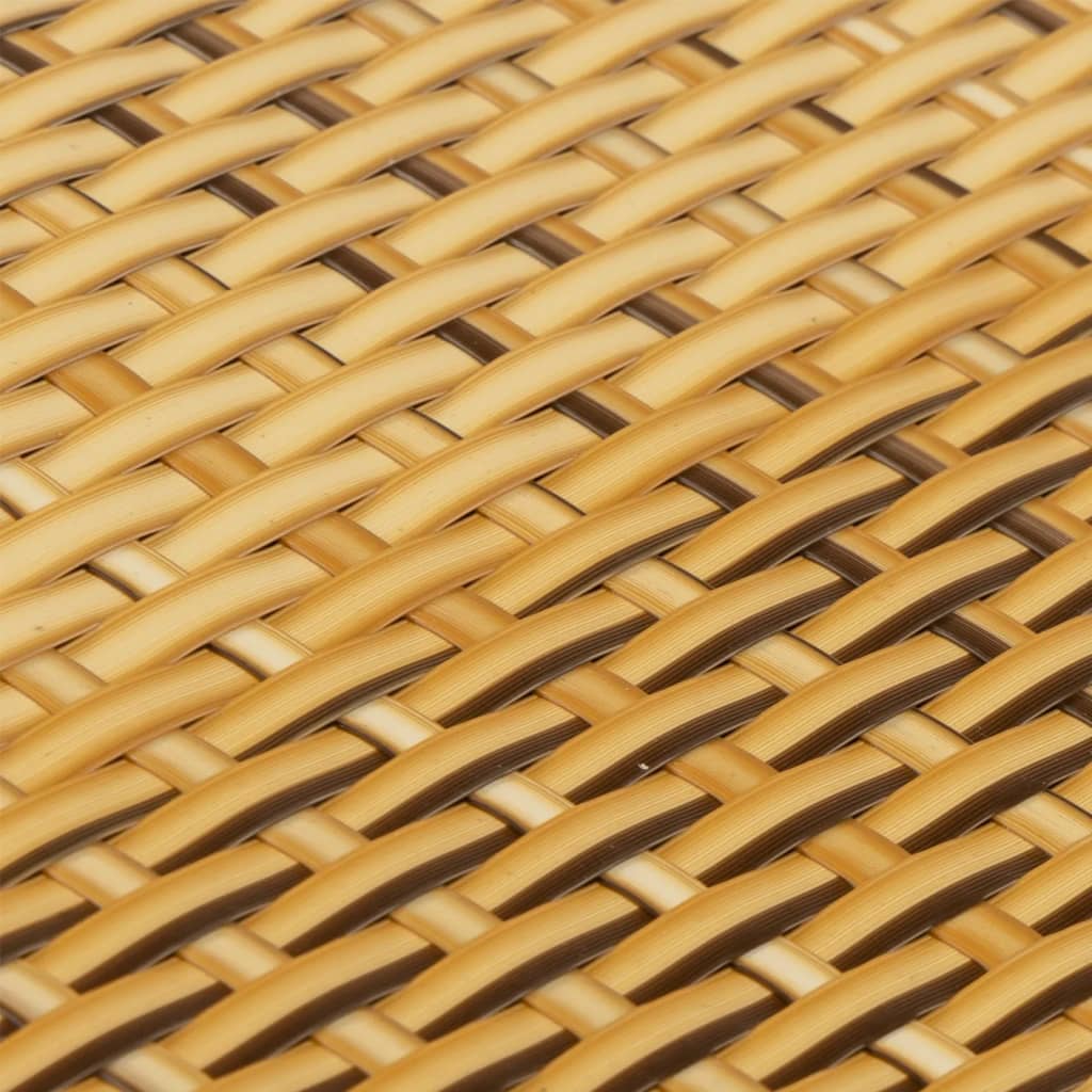 Balkon-Sichtschutz Hellbraun 600x90 cm Poly Rattan