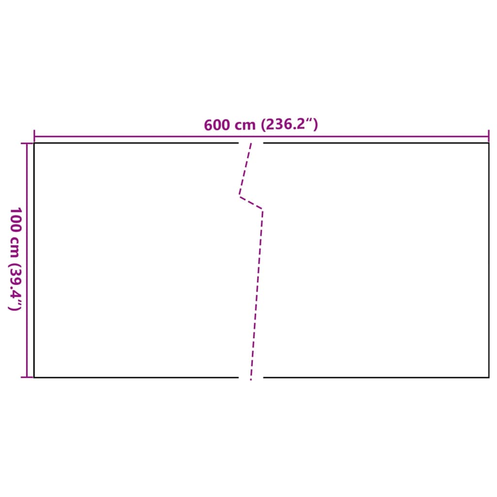 Balkon-Sichtschutz Hellbraun 600x100 cm Poly Rattan