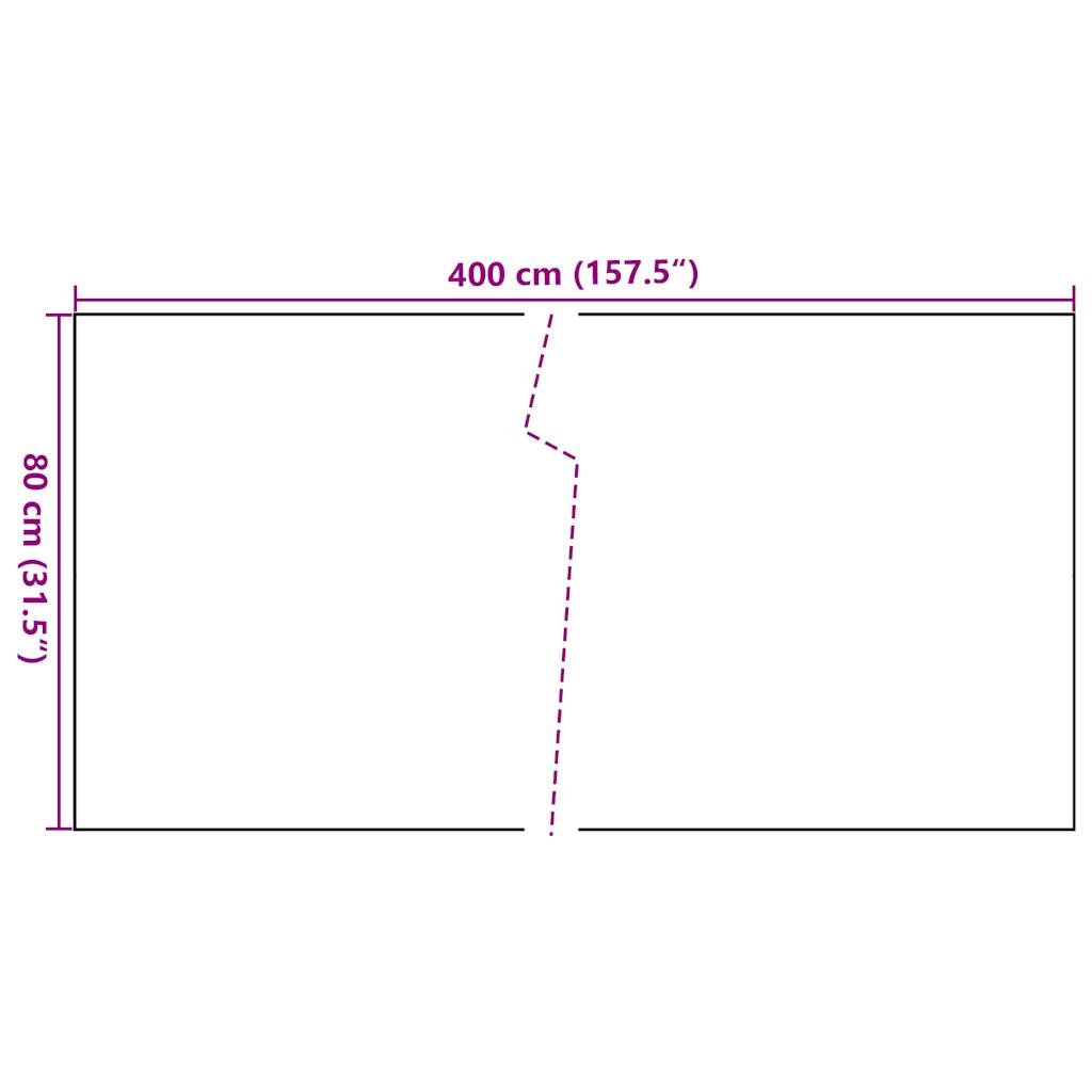 Balkon-Sichtschutz Weiß 400x80 cm Poly Rattan