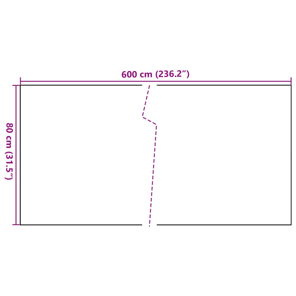 Balkon-Sichtschutz Weiß 600x80 cm Poly Rattan