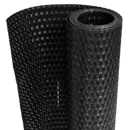 Balkon-Sichtschutz Schwarz 300x90 cm Poly Rattan