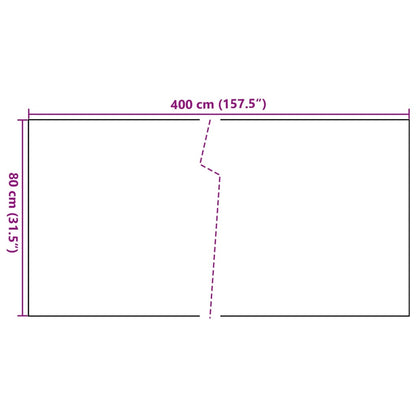 Balkon-Sichtschutz Schwarz 400x80 cm Poly Rattan