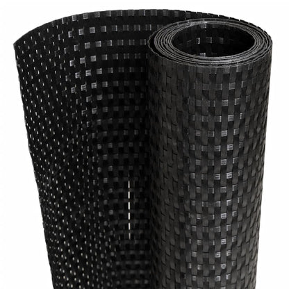 Balkon-Sichtschutz Schwarz 400x90 cm Poly Rattan