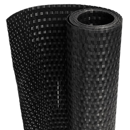 Balkon-Sichtschutz Schwarz 400x100 cm Poly Rattan