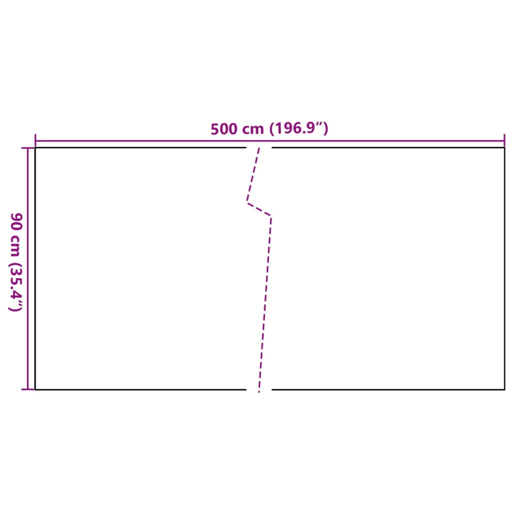 Balkon-Sichtschutz Schwarz 500x90 cm Poly Rattan