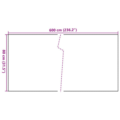 Balkon-Sichtschutz Schwarz 600x80 cm Poly Rattan