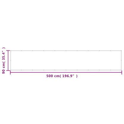 Balkon-Sichtschutz Sandfarben 90x500 cm 100% Polyester-Oxford