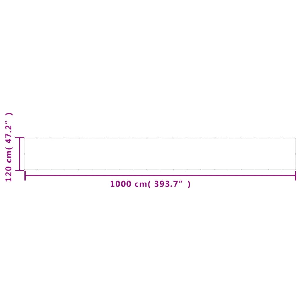 Balkon-Sichtschutz Sandfarben 120x1000cm 100% Polyester-Oxford