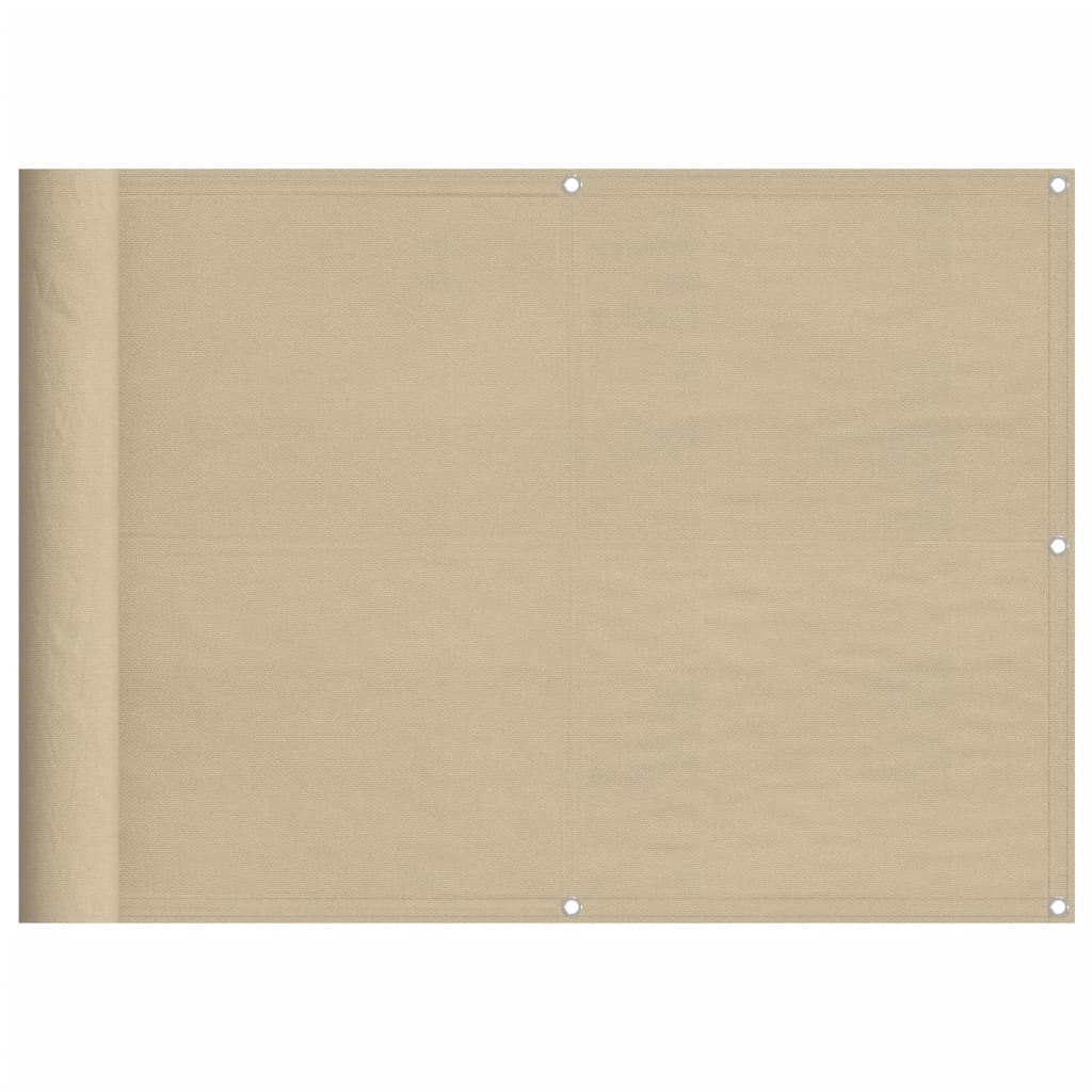 Balkon-Sichtschutz Beige 75x700 cm 100 % Polyester-Oxford